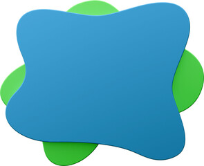 Fototapeta premium Frame green and blue in 3d render 