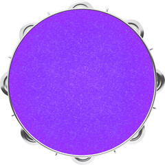 Purple tambourine in 3d render - obrazy, fototapety, plakaty