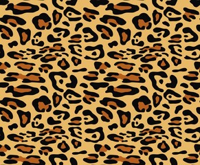 
yellow leopard print vector spots seamless design for clothes, fabric, paper.