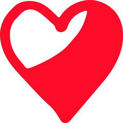 Hand drawn heart icon sign design