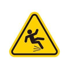 Slippery floor  vector icon illustration symbol