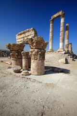 Remains of the Temple of Hercules on the Citadel mountain, Amman, Jordan