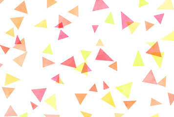 背景素材_水彩テクスチャ_三角_オレンジ