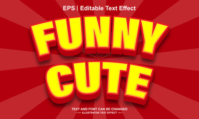 Funny cute editable text effect