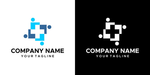 a medical association themed graphic image, on a black and white background. vector graphics base.