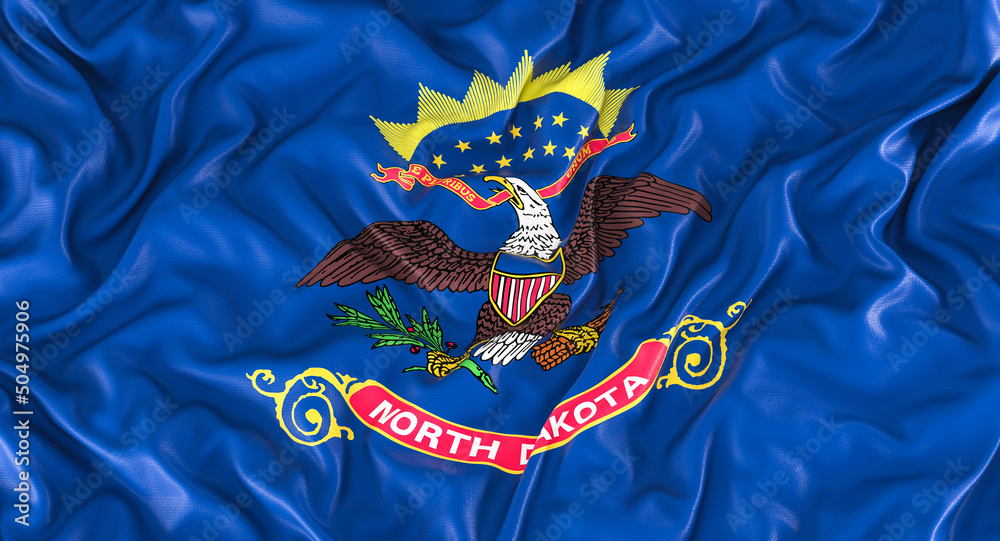 Canvas Prints flag of the us state of north dakota.