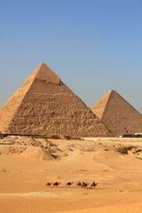 Foto op Canvas Pyramid complex at Giza, Egypt © Massimo Pizzotti