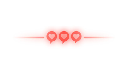 neon love heart divider