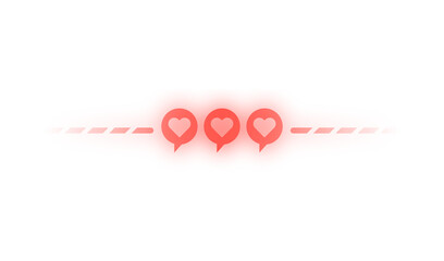 neon love heart divider