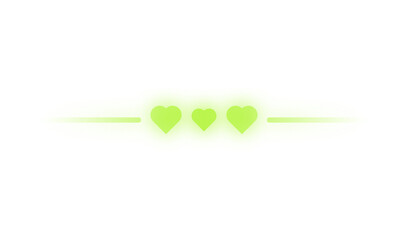 neon love heart divider