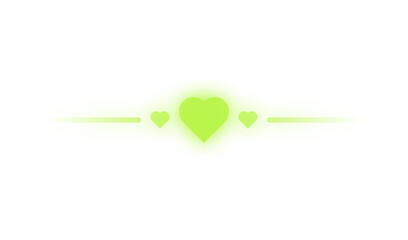 neon love heart divider