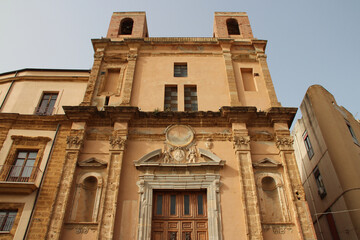 Fototapeta na wymiar baroque (?) church (st joseph) in agrigento in sicily (italy) 