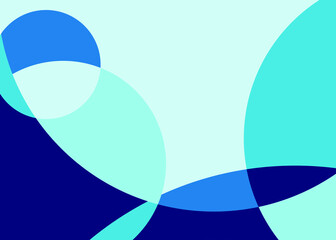 Random circle shape pattern background with cold trending colors.