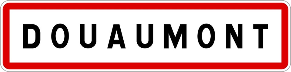 Panneau entrée ville agglomération Douaumont / Town entrance sign Douaumont