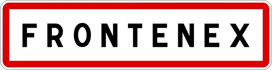 Panneau entrée ville agglomération Frontenex / Town entrance sign Frontenex