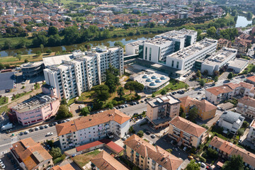 aerial view of the hospital complex of empoli in tuscany