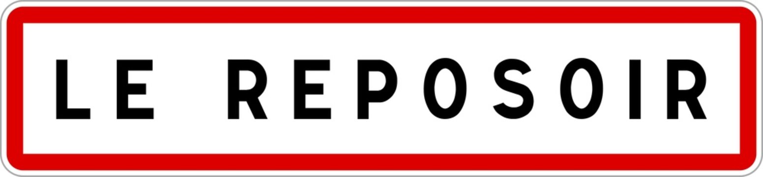 Panneau entrée ville agglomération Le Reposoir / Town entrance sign Le Reposoir