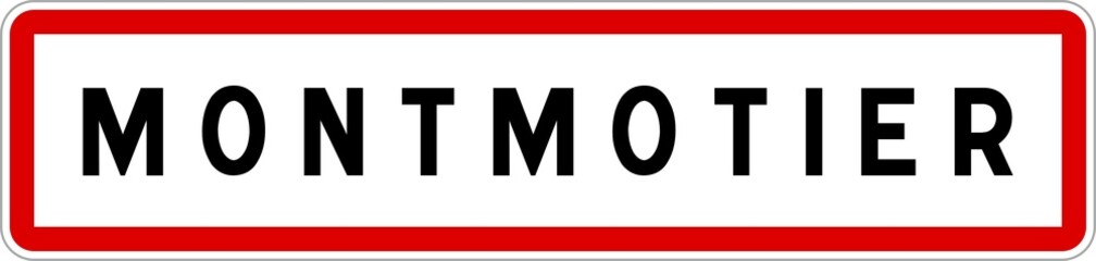 Panneau entrée ville agglomération Montmotier / Town entrance sign Montmotier