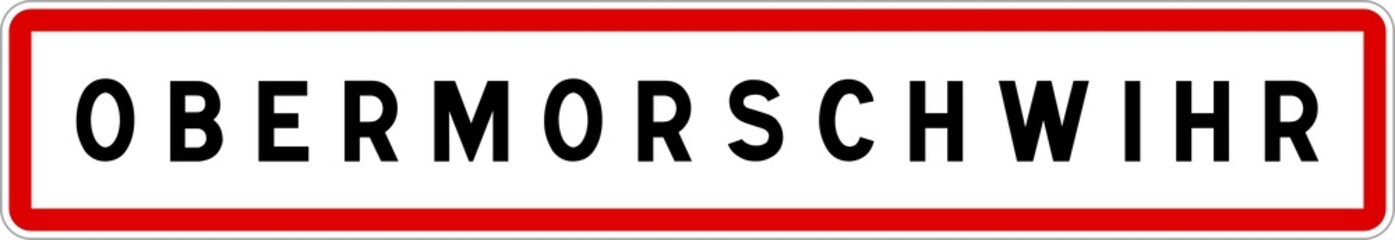 Panneau entrée ville agglomération Obermorschwihr / Town entrance sign Obermorschwihr