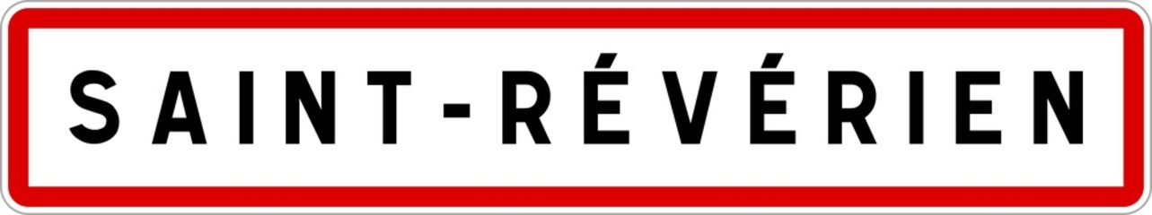 Panneau entrée ville agglomération Saint-Révérien / Town entrance sign Saint-Révérien