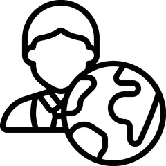 Global Business Man Icon