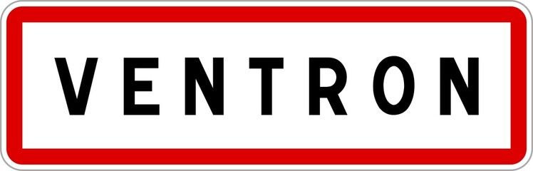 Panneau entrée ville agglomération Ventron / Town entrance sign Ventron