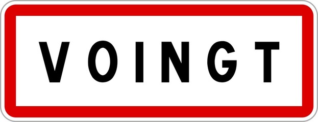 Panneau entrée ville agglomération Voingt / Town entrance sign Voingt