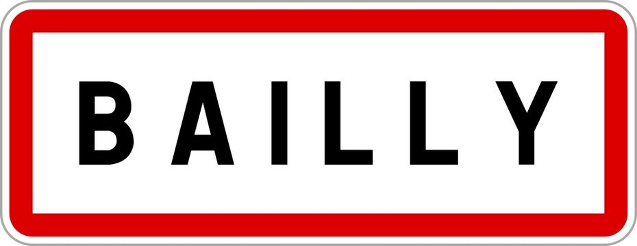 Panneau entrée ville agglomération Bailly / Town entrance sign Bailly