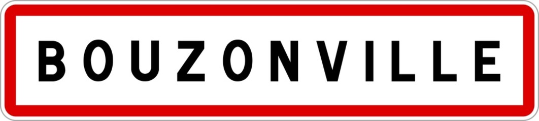 Panneau entrée ville agglomération Bouzonville / Town entrance sign Bouzonville