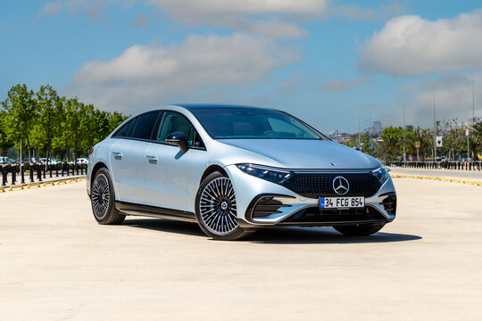 Mercedes EQS is a battery electric full size luxury liftback produced by the German automobile manufacturer Mercedes-Benz Group AG.