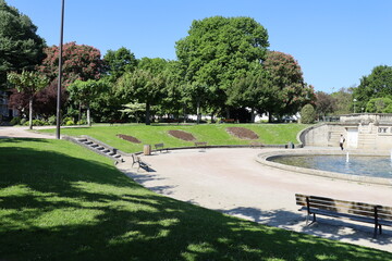 Le jardin du champ de juillet, grand parc public, ville de Limoges, département de la Haute Vienne, France