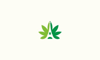 Cannabis Eifel Paris Silhouette logo images illustration design CBD