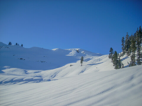 Rolling snow hills, North Cascades, Washington