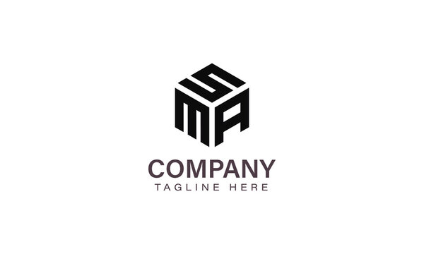 Letter SMA Logo, Three Letter Logo, Alphabet S M A Hexagon Shape Vector Icon Template