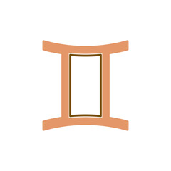 Gemini sign icon isolated on white background. Zodiac symbol modern, simple, vector, icon for website design, mobile app, ui. Vector Illustration