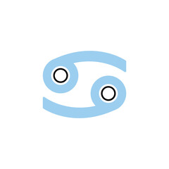 Cancer sign icon isolated on white background. Zodiac symbol modern, simple, vector, icon for website design, mobile app, ui. Vector Illustration