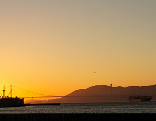 Sunset over The Sea, San Francisco Bay, San Francisco, California, USA