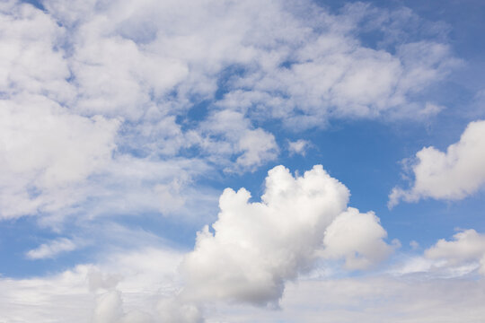 blue sky with cloud closeup