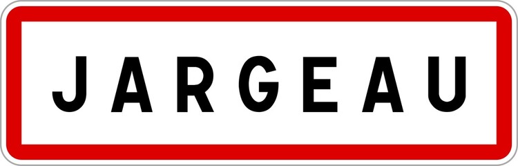 Panneau entrée ville agglomération Jargeau / Town entrance sign Jargeau