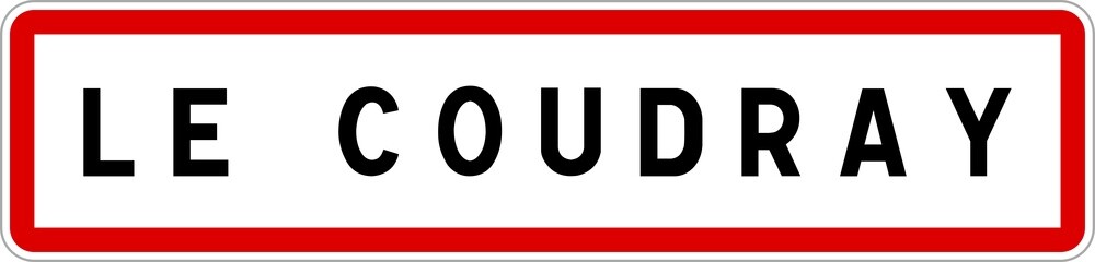 Panneau entrée ville agglomération Le Coudray / Town entrance sign Le Coudray