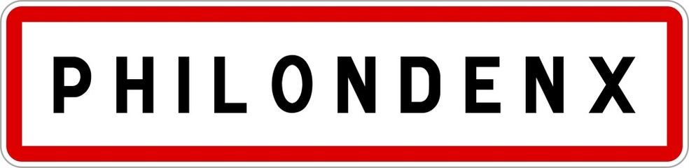Panneau entrée ville agglomération Philondenx / Town entrance sign Philondenx