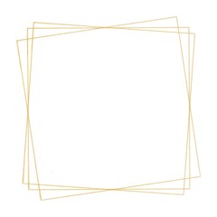 Gold frame isolated on white background