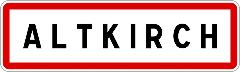 Panneau entrée ville agglomération Altkirch / Town entrance sign Altkirch