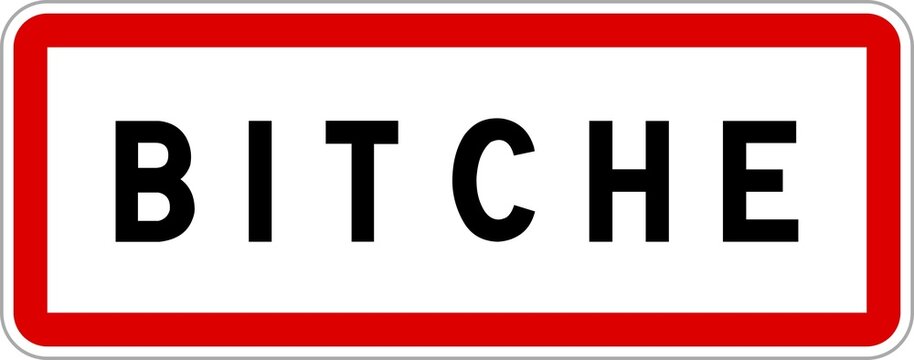 Panneau entr&eacute;e ville agglom&eacute;ration Bitche / Town entrance sign Bitche