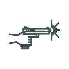 shooting gun simple line icon
