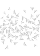 Fototapeta premium Greyscale Origami Background White Vector. Fractal Art Template. Gray Isolated Illustration. Element Trendy. Silver Crystal Card.