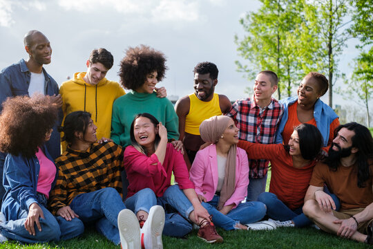 Diverse Group Of Friends Spending Time Together