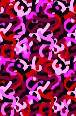 Seamless Pattern with People Figure. Interior picture, Color Silhouettes of Persons, Abstract Concept of Team	 