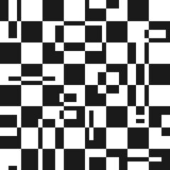 Chess seamless pattern in retro style with optical distortions - 505009791