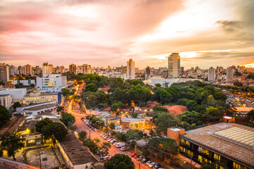 Obraz premium Sunset view of Belo Horizonte, Minas Gerais, Brazil.